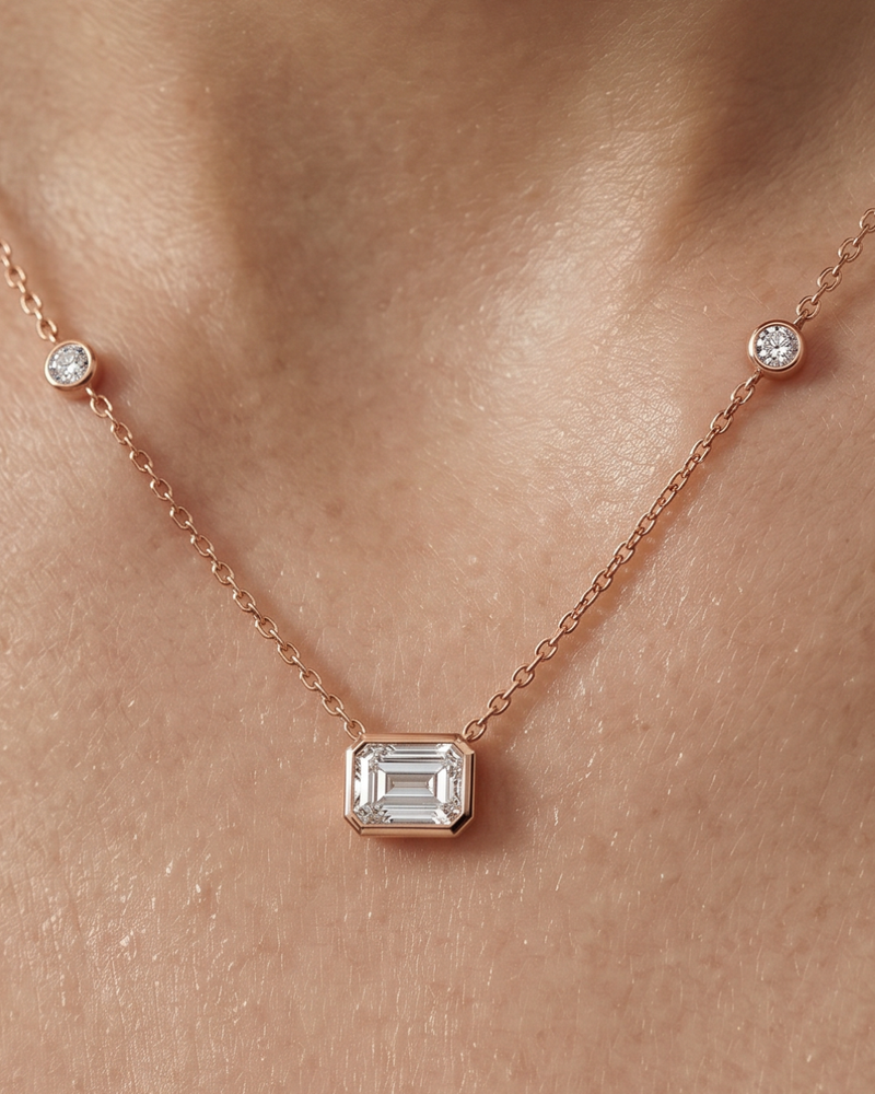 Collier rectangle - ROSE