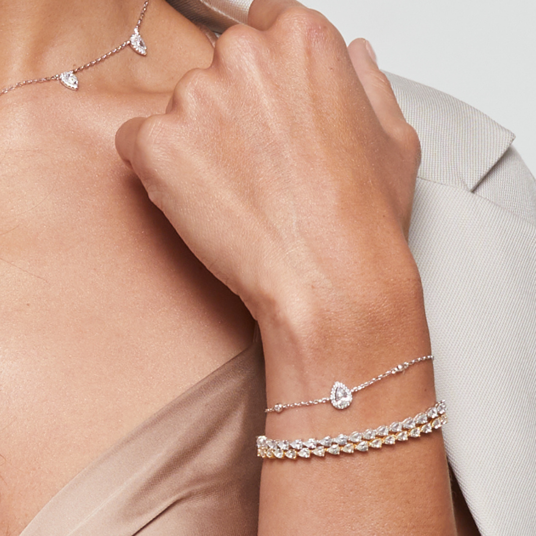 Bracelet Infini Poire - BLANC