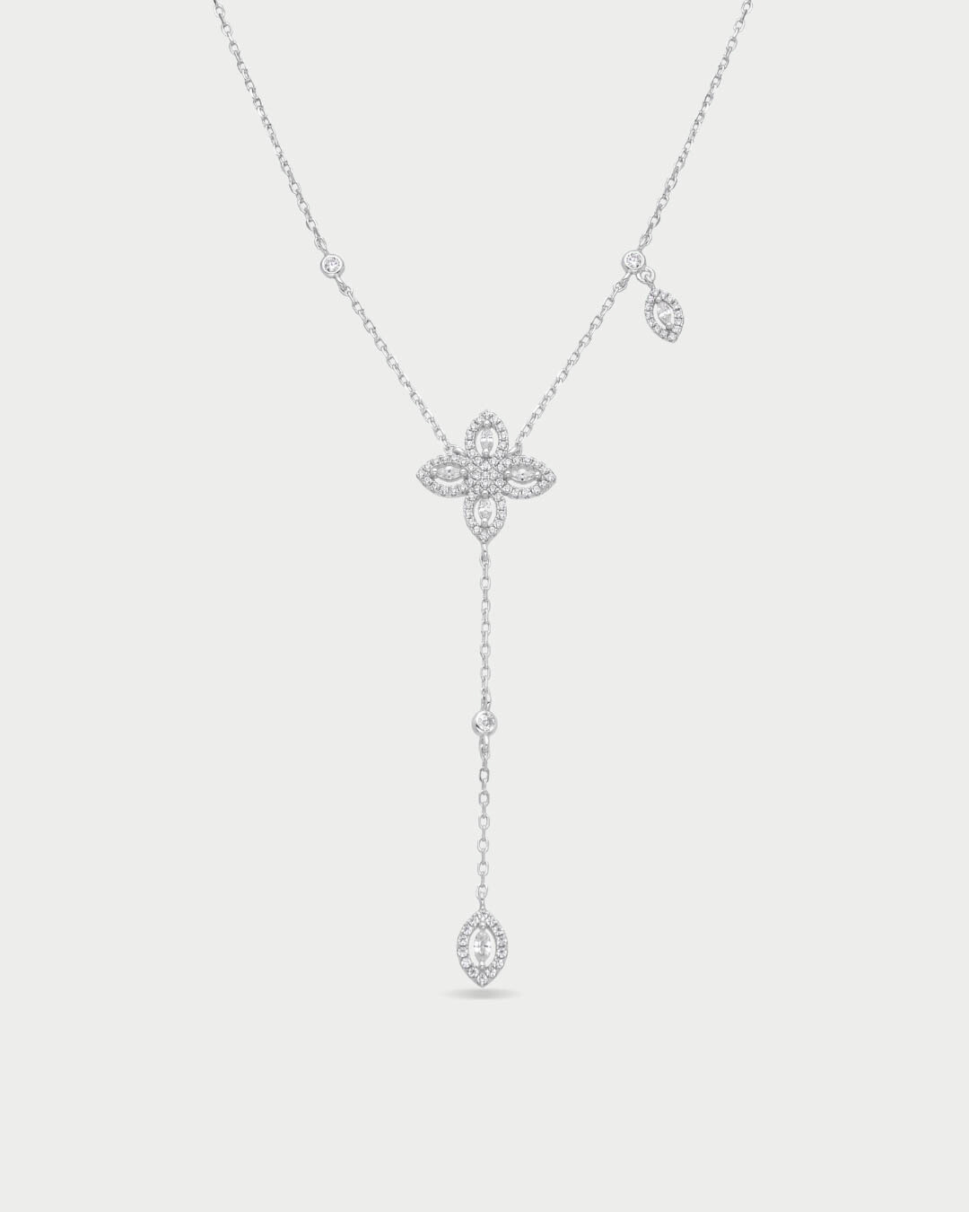 Collier Fleur Éternelle - BLANC