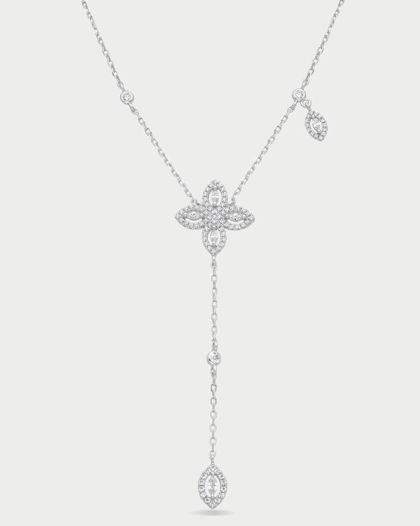 Collier Fleur Éternelle - BLANC