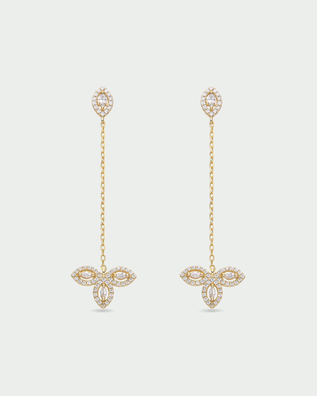Boucles d’oreilles pendantes Fleur de vie - DORÉ