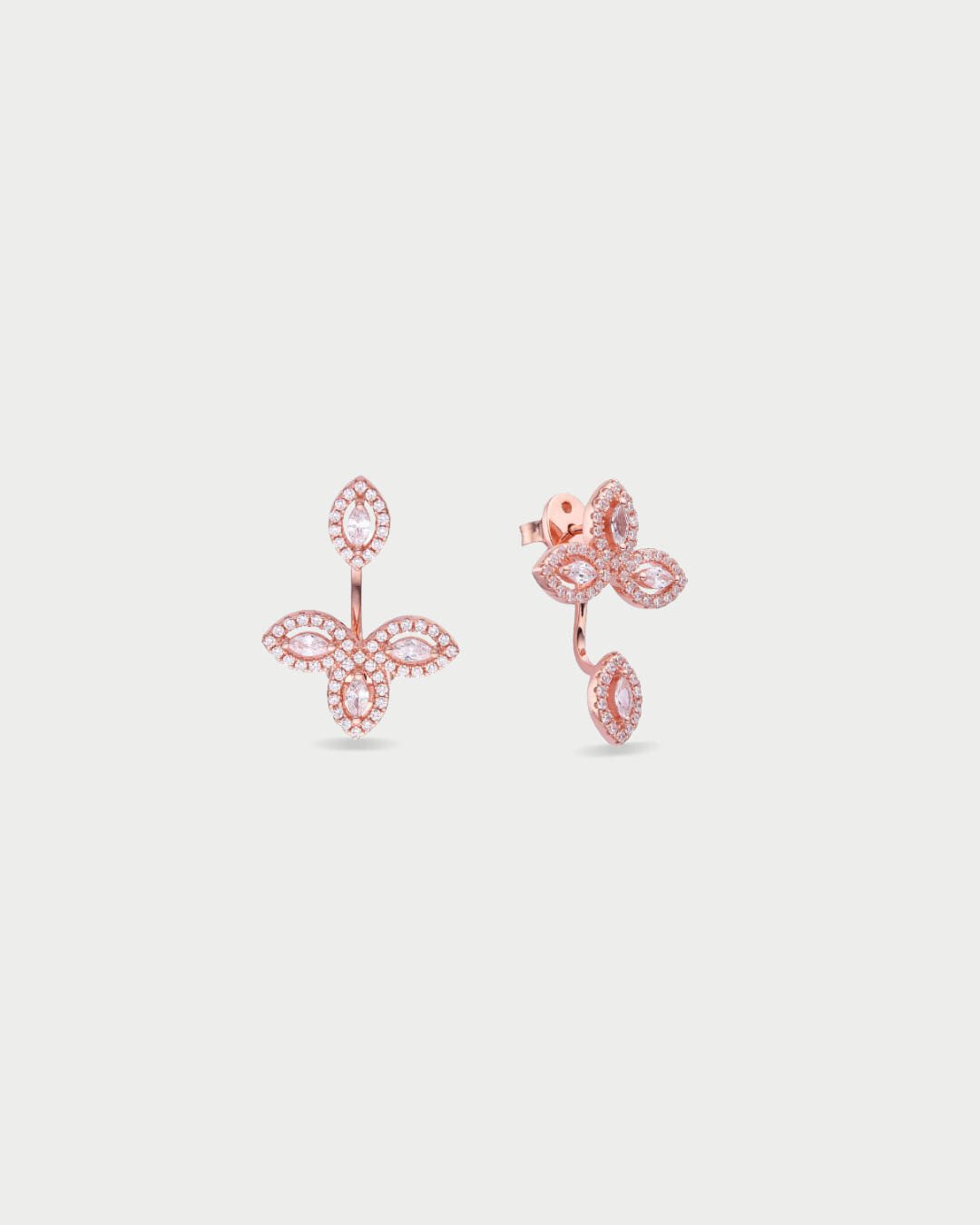 Boucles d’oreilles asymétriques Fleur de vie - ROSE