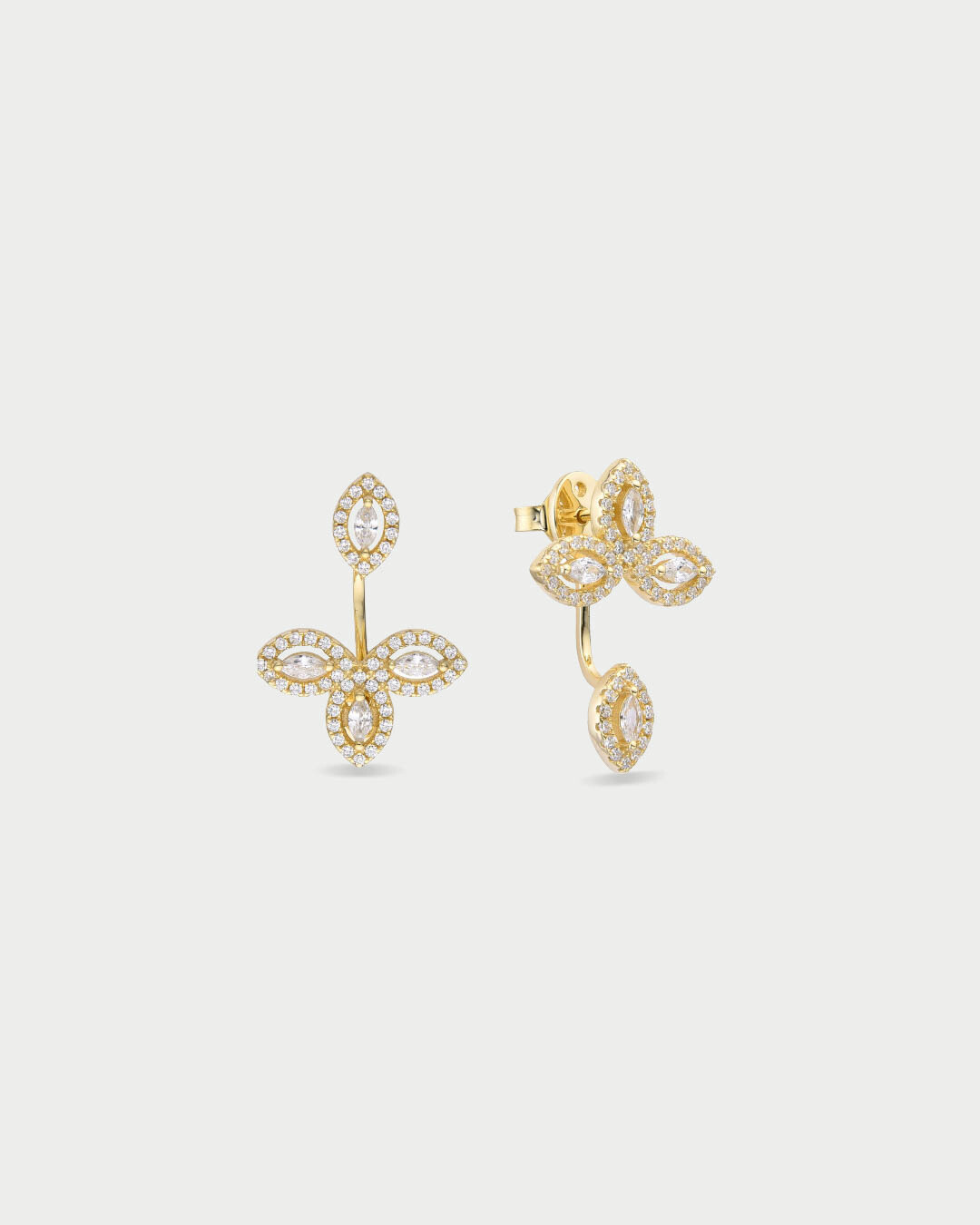 Boucles d’oreilles asymétriques Fleur de vie - DORÉ