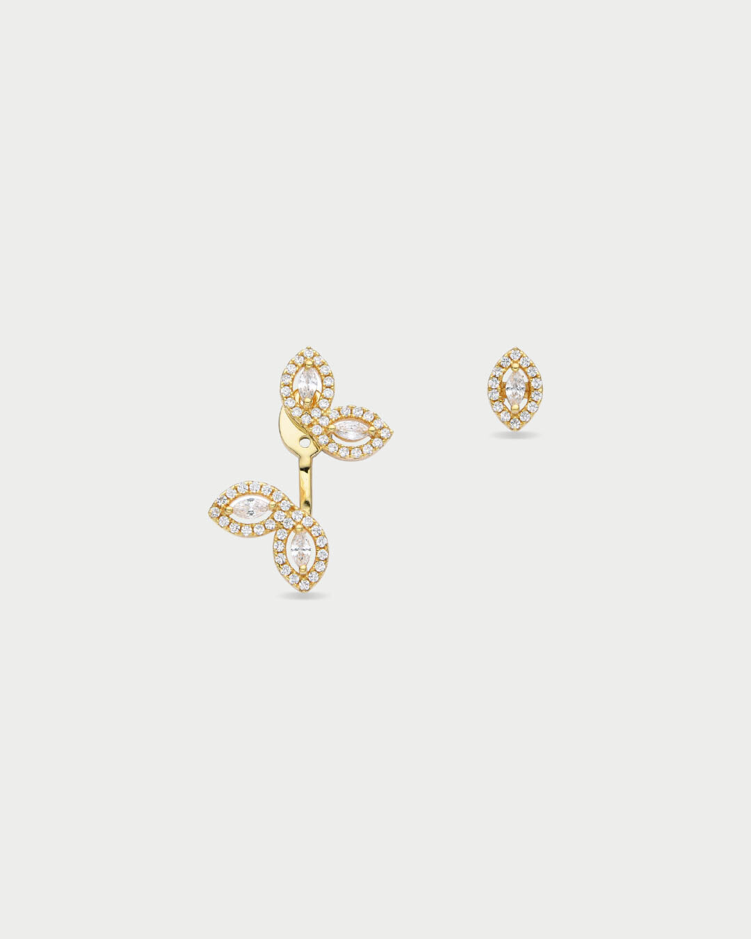 Boucles d’oreilles mini-asymétriques Fleur de vie - DORÉ