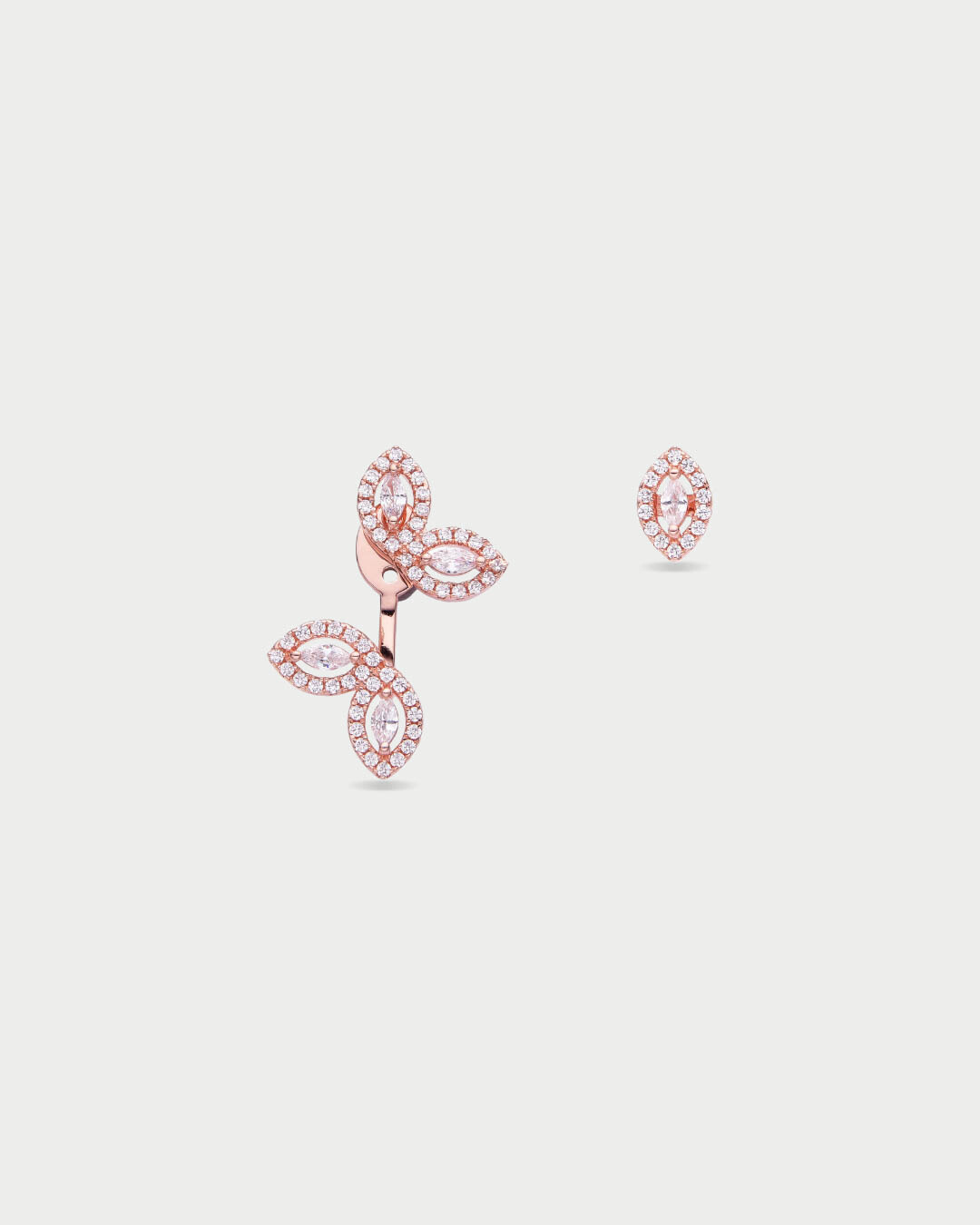 Boucles d’oreilles mini-asymétriques Fleur de vie - ROSE
