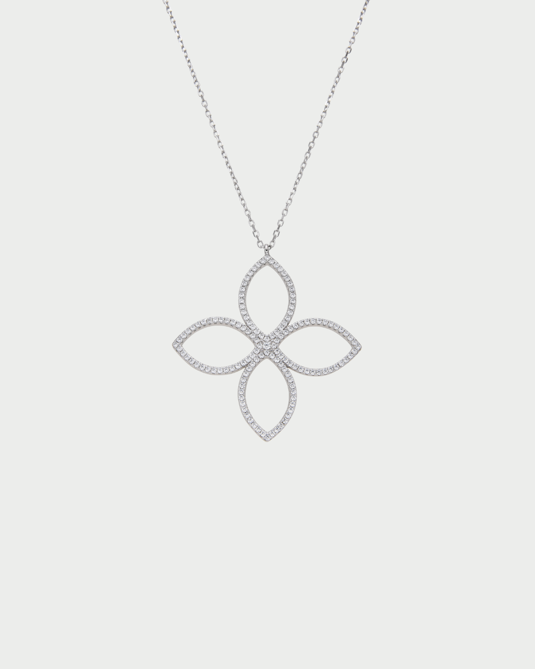 Collier pendant Fleur Éternelle - BLANC