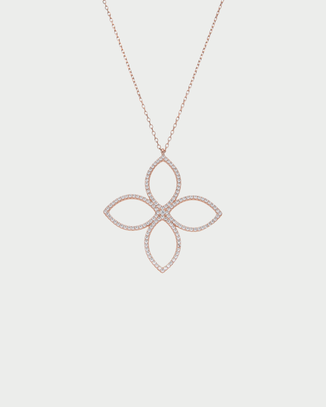 Collier pendant Fleur Éternelle - ROSE