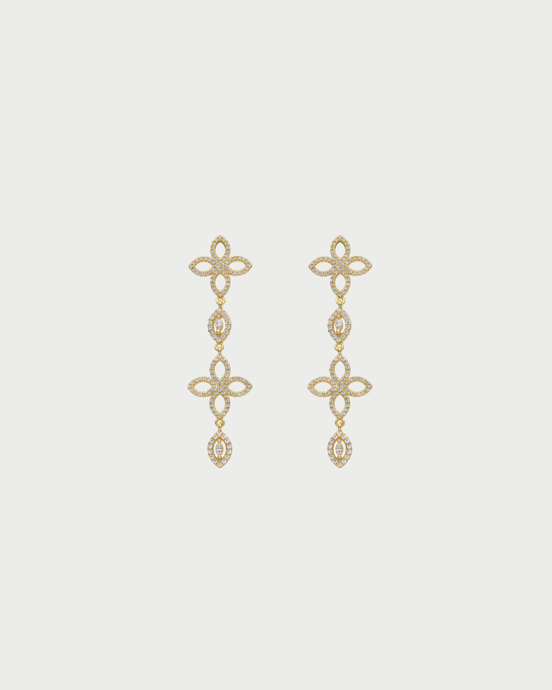 Boucles pendantes Fleur Éternelle - DORÉ
