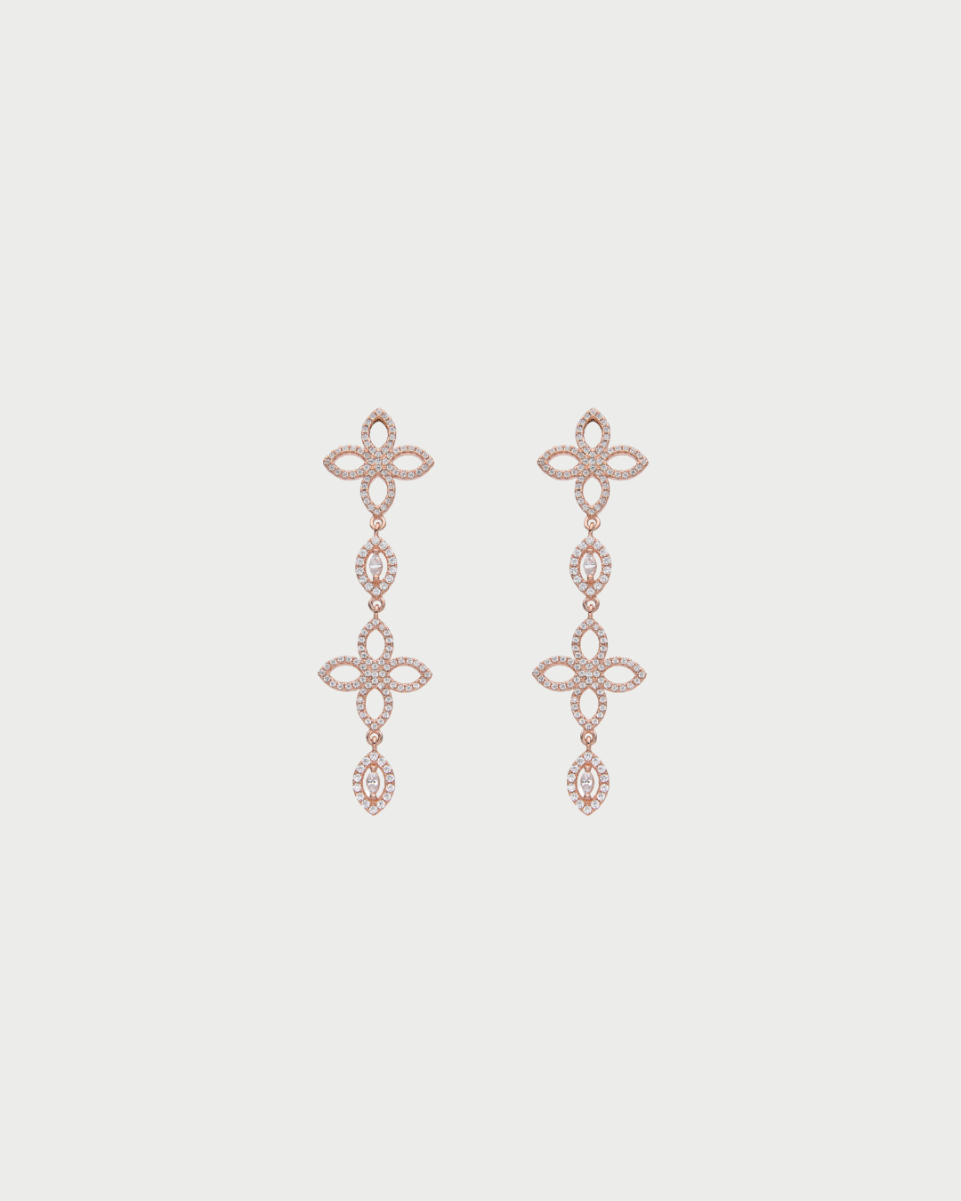 Boucles pendantes Fleur Éternelle - ROSE