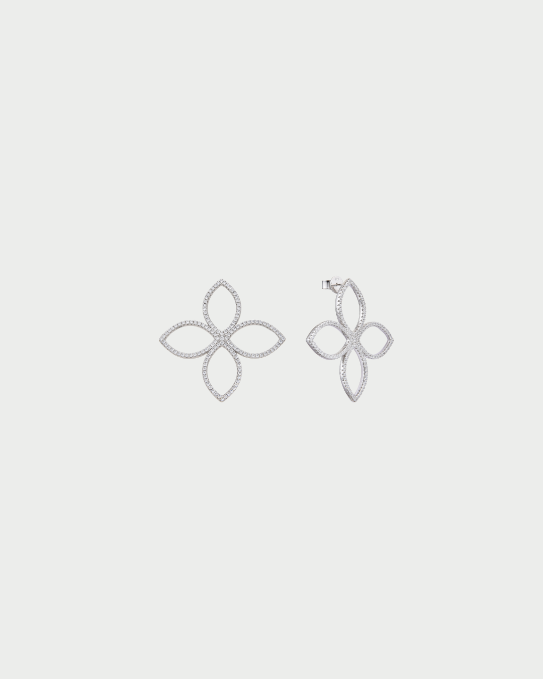 Maxi Créoles Fleur Éternelle - BLANC