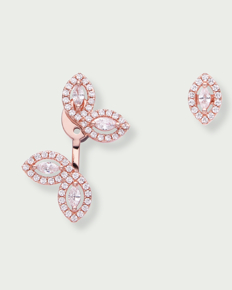 Boucles d’oreilles mini-asymétriques Fleur de vie - ROSE