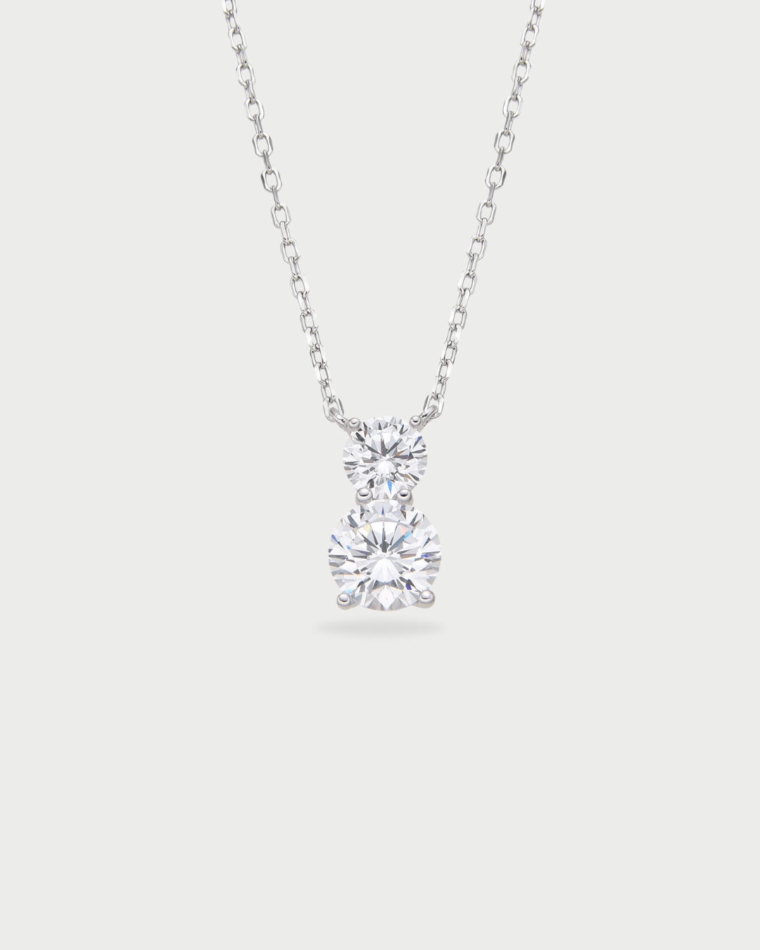 Collier double rond intemporel XL - BLANC