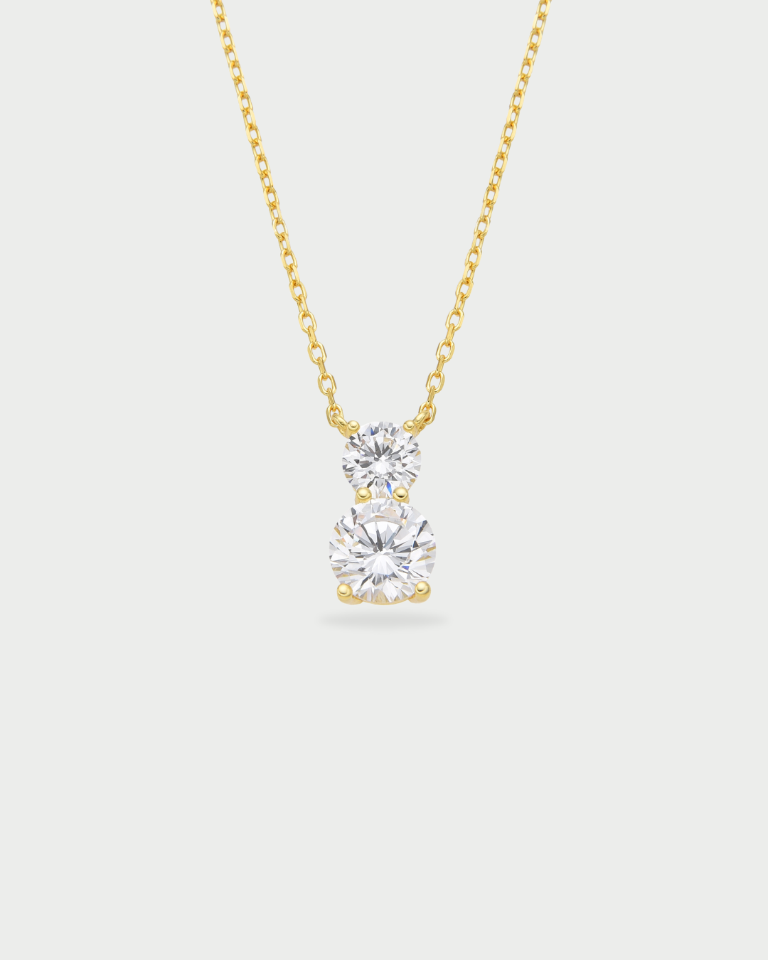Collier double rond intemporel XL - DORÉ