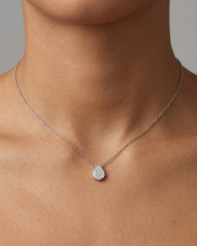 Collier Pear shine - BLANC