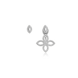 Boucles d’oreilles asymétriques Fleur Éternelle - BLANC