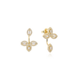 Asymmetrical Flower of Life Earrings - GOLD