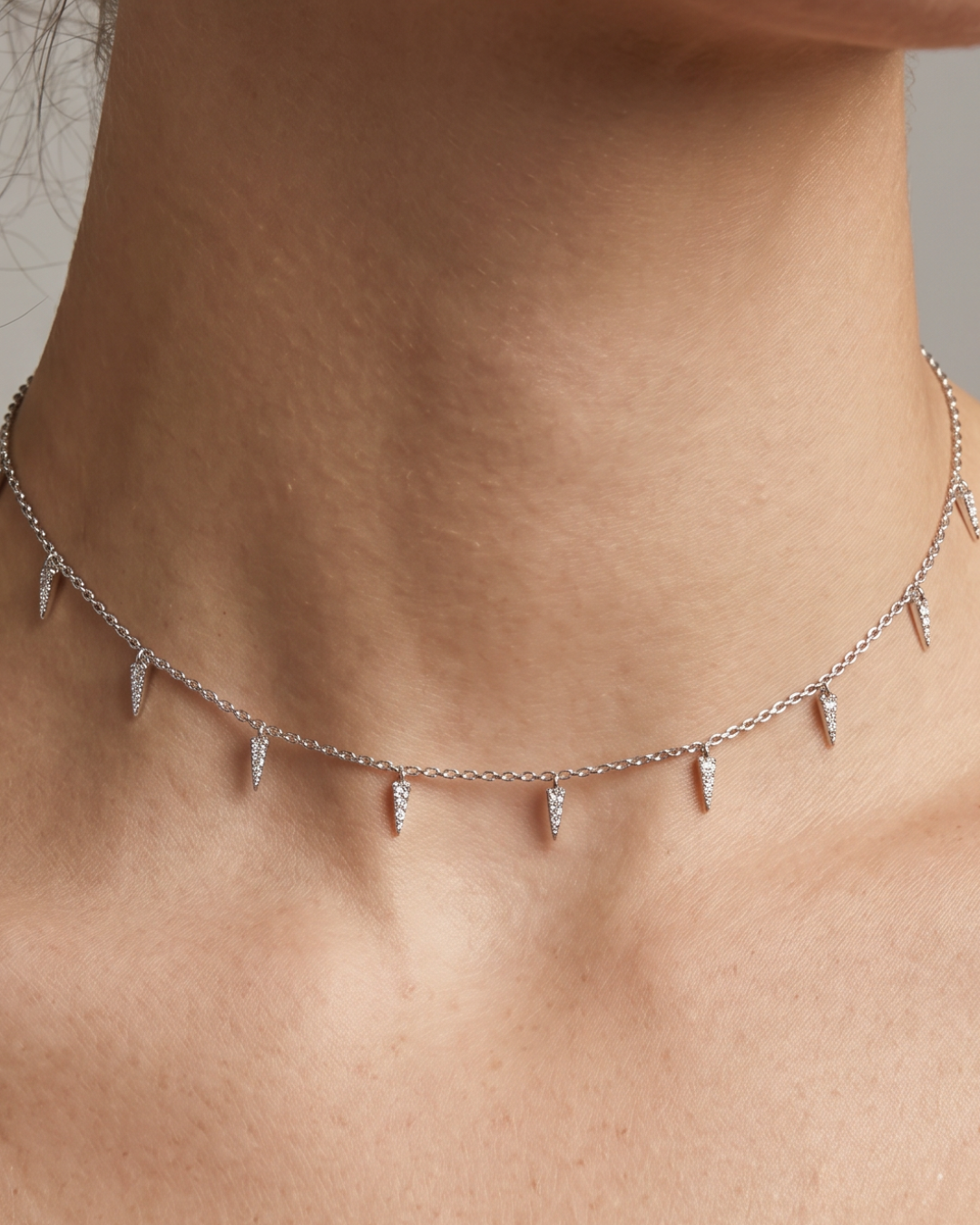 Choker cascade - BLANC