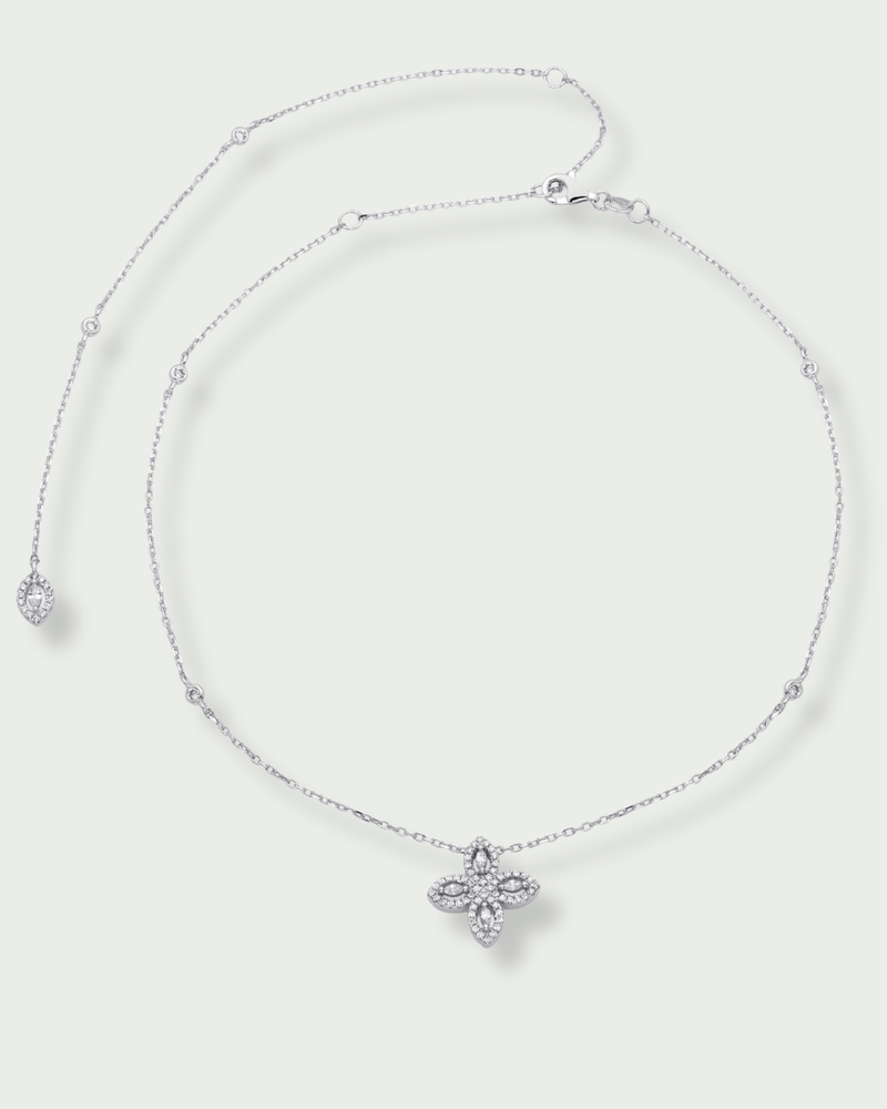Choker dos nu Fleur de vie - BLANC