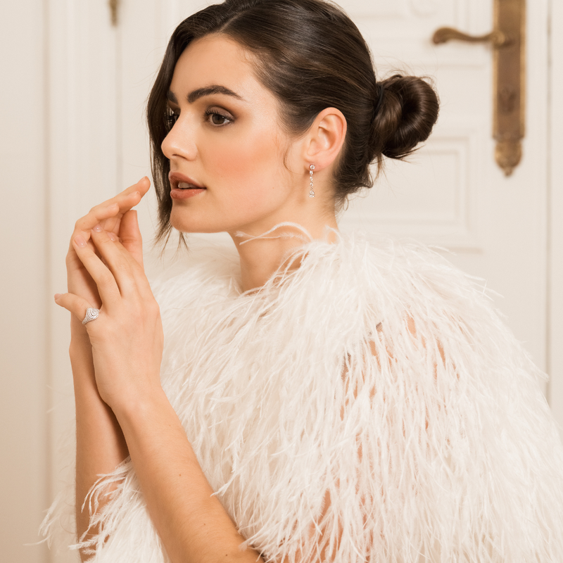 Boucles d'oreilles Shine Éclat - BLANC