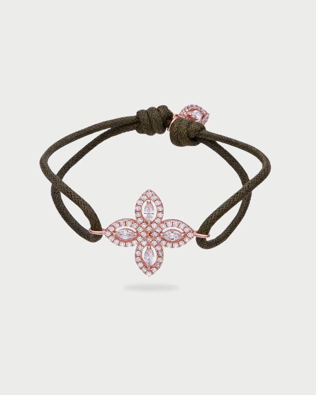 Bracelet cordon Fleur de vie - ROSE