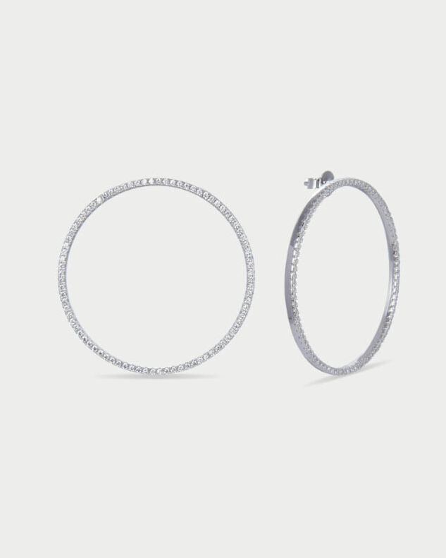 Boucles d'oreilles sphères Intemporel - BLANC