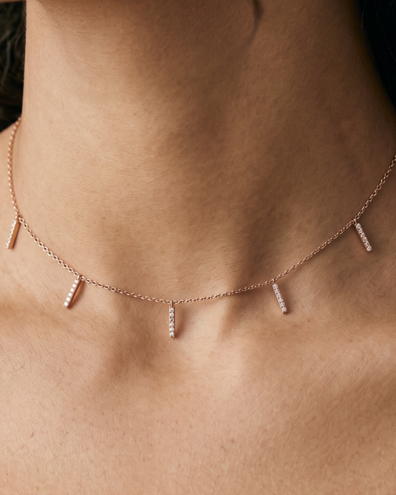 Choker barrette - ROSE