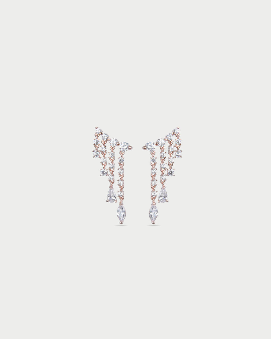 Boucles d'oreilles rivière Éclat - ROSE