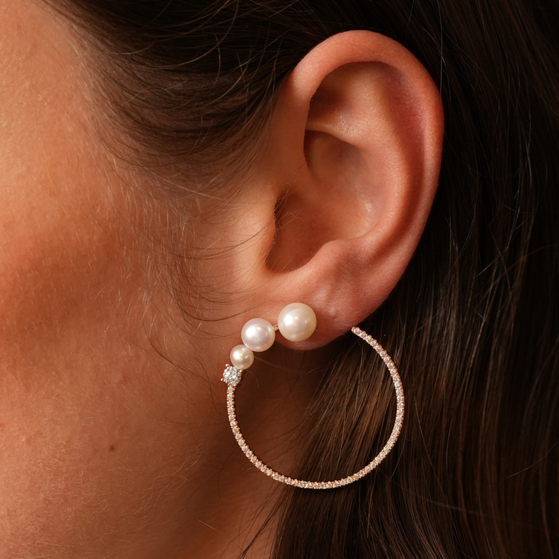 Créoles Perle - ROSE