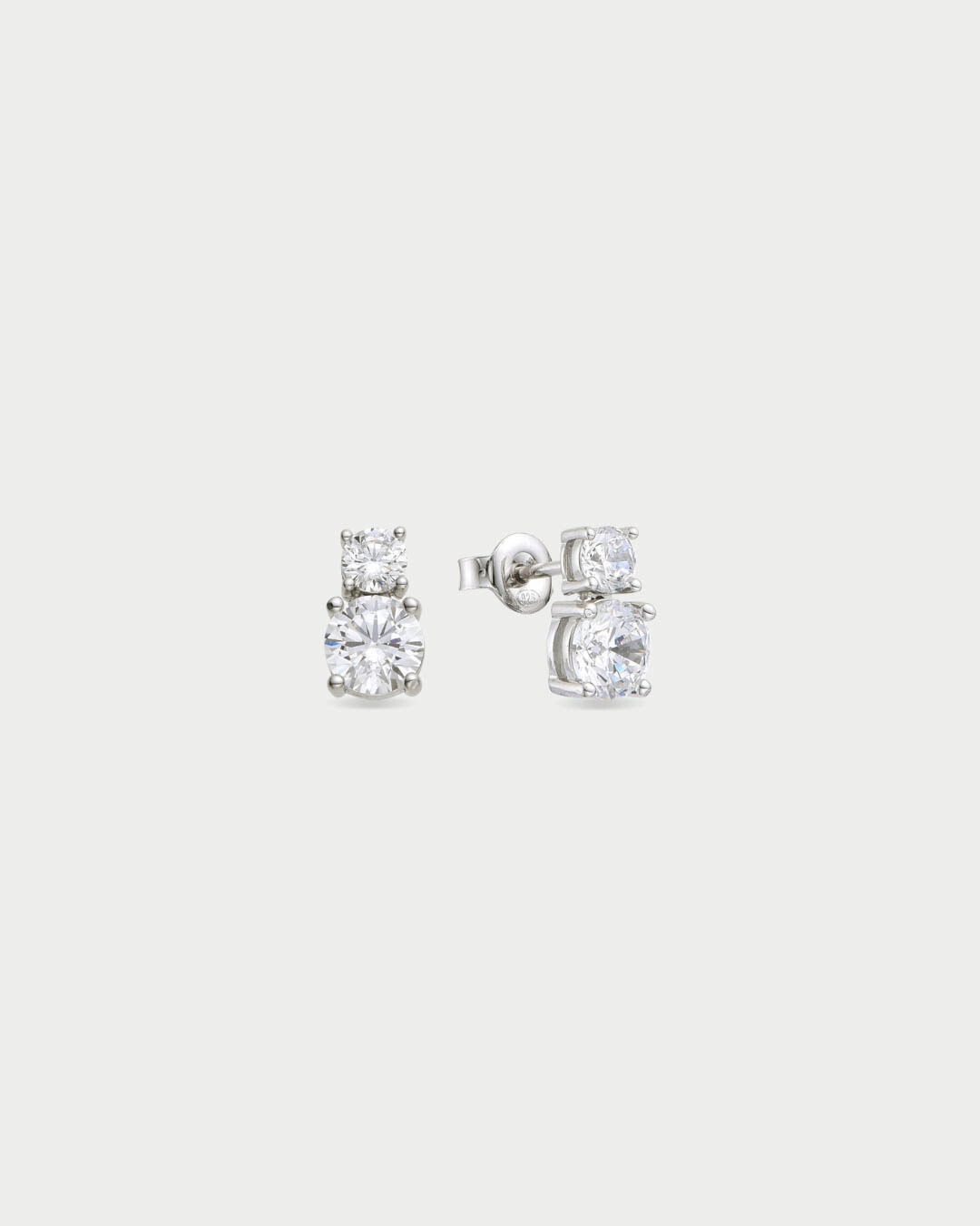 Puces double rond Intemporel - BLANC