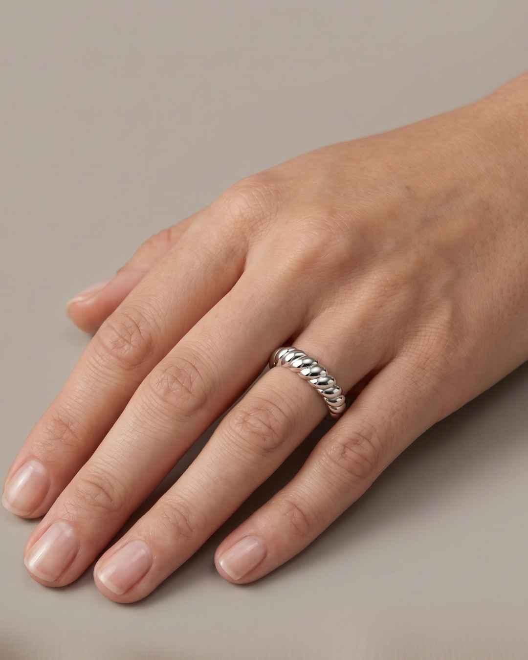 Bague torsade Boost - BLANC