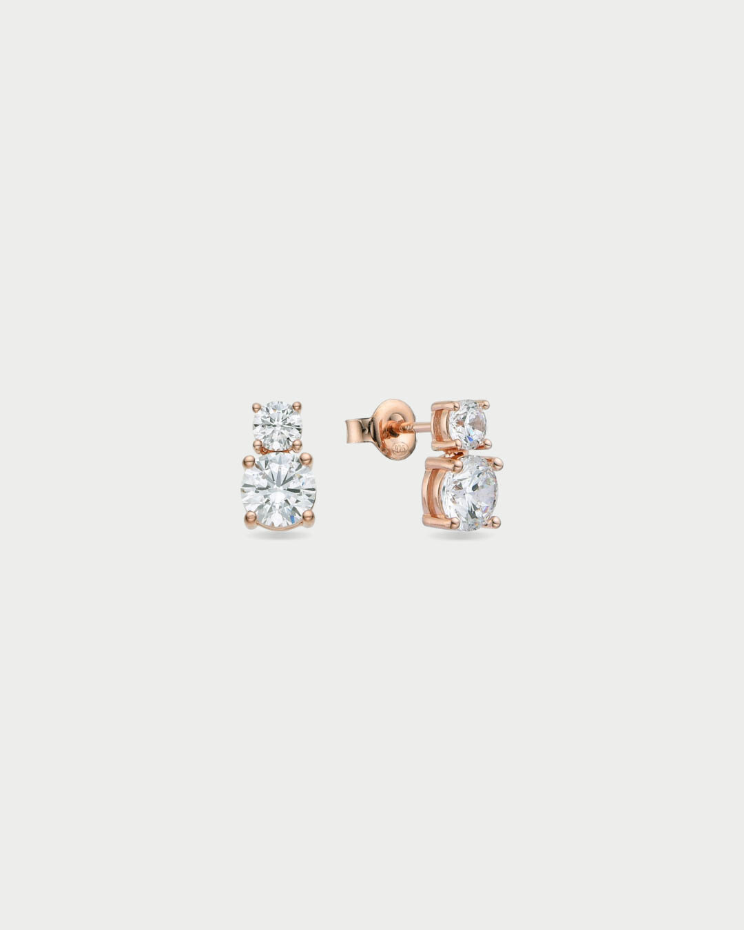 Puces double rond Intemporel - ROSE