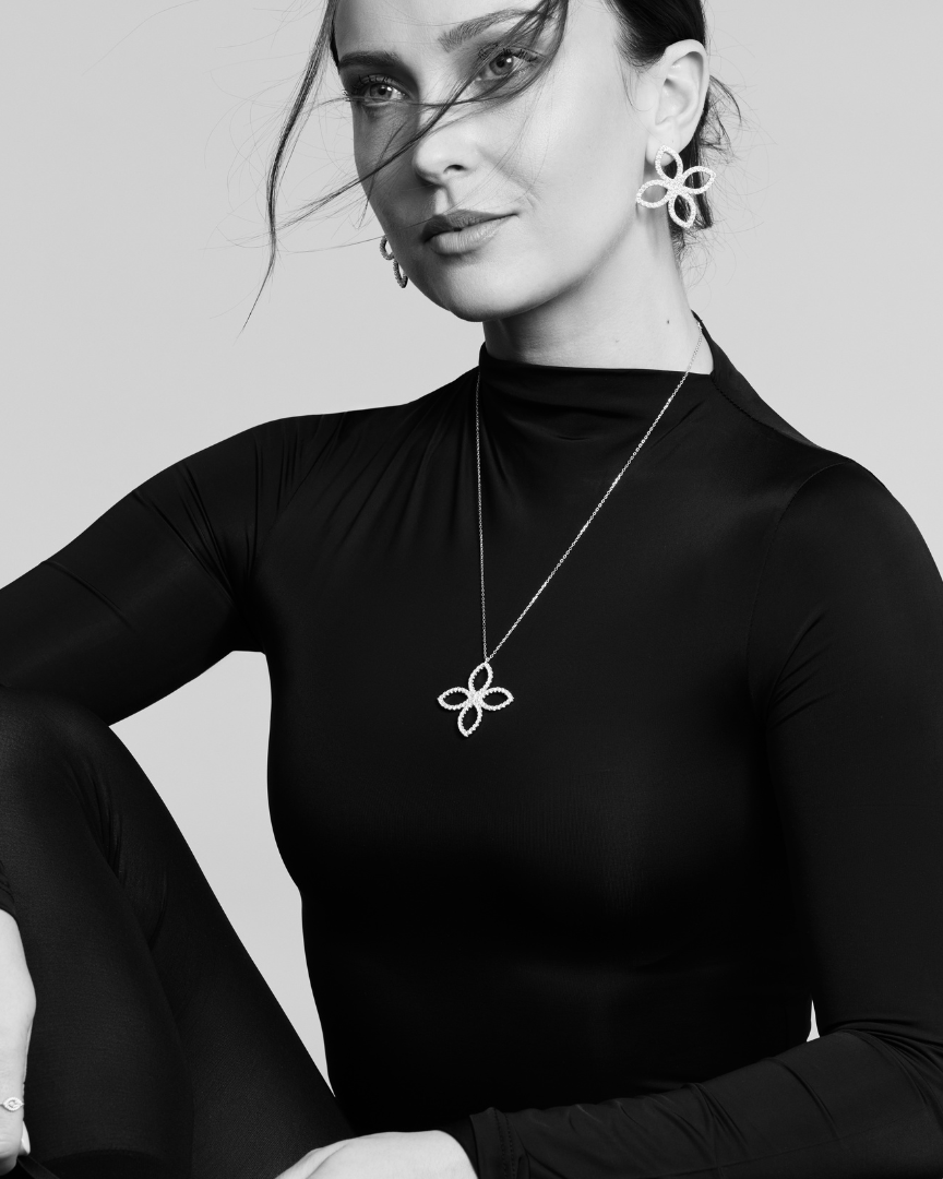 Maxi Créoles Fleur Éternelle - BLANC