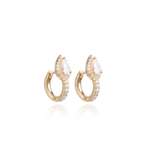 Sweet Pear mini creole clasp earrings - GOLDEN