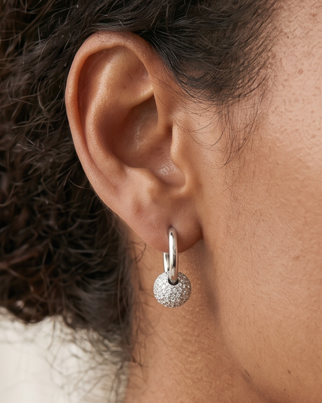 Boucles d'oreilles Atlas - BLANC