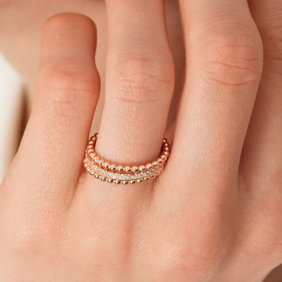 Bague trois rangs Intemporel - ROSE
