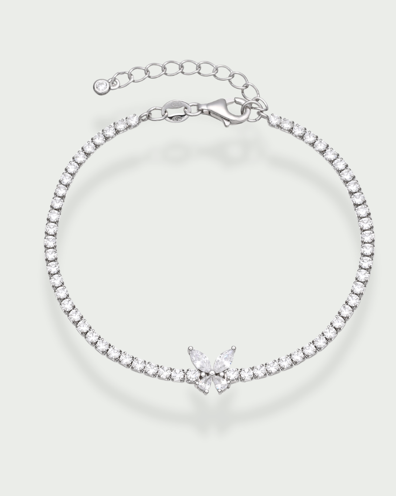 Bracelet rivière Papillon – BLANC