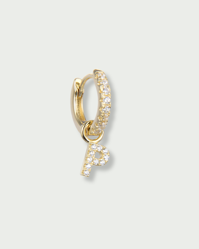 Mini hoop earrings P - GOLD 