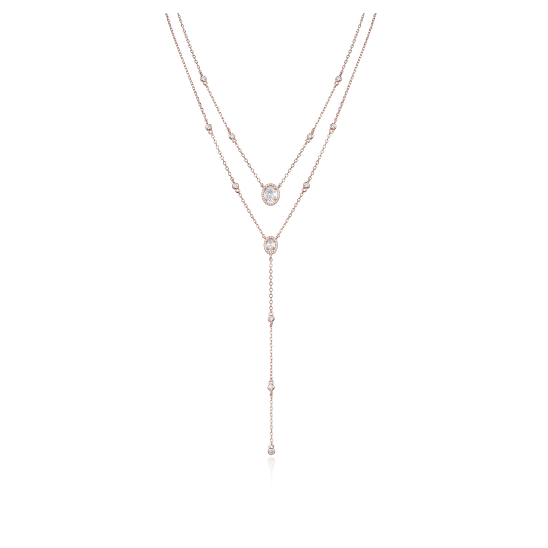 Sautoir double ovales Infini Rond - ROSE