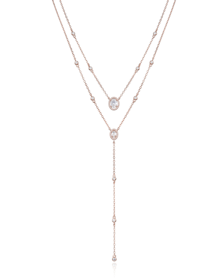 Sautoir double ovales Infini Rond - ROSE