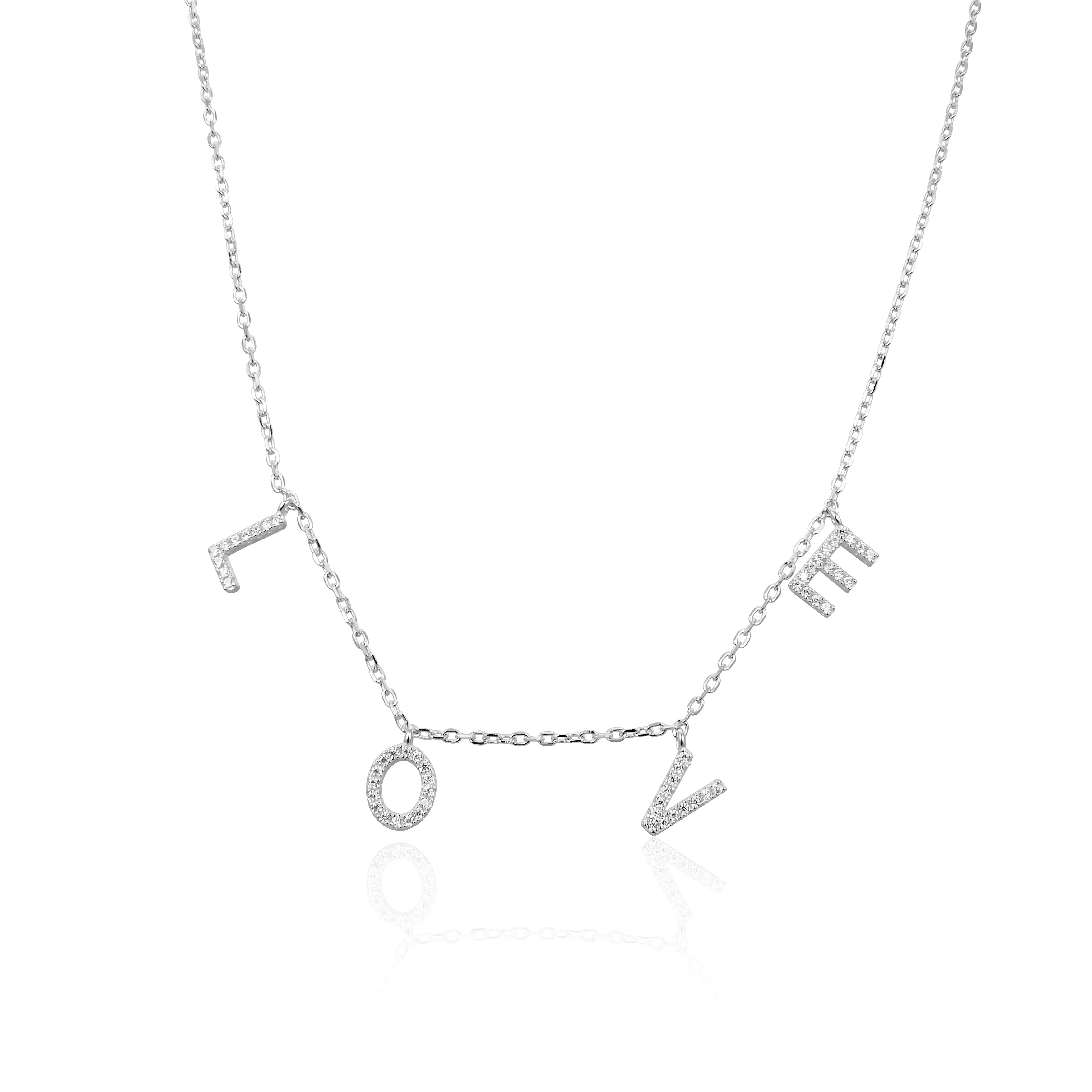 Collier LOVE - BLANC