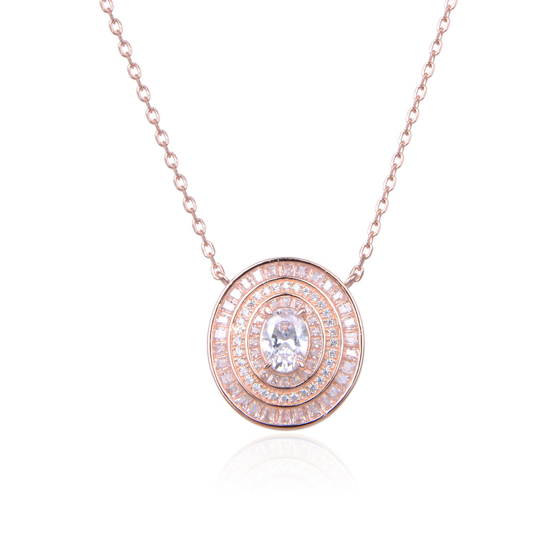 Collier coussin ovale - ROSE