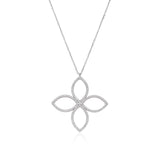 Collier pendant Fleur Éternelle - BLANC