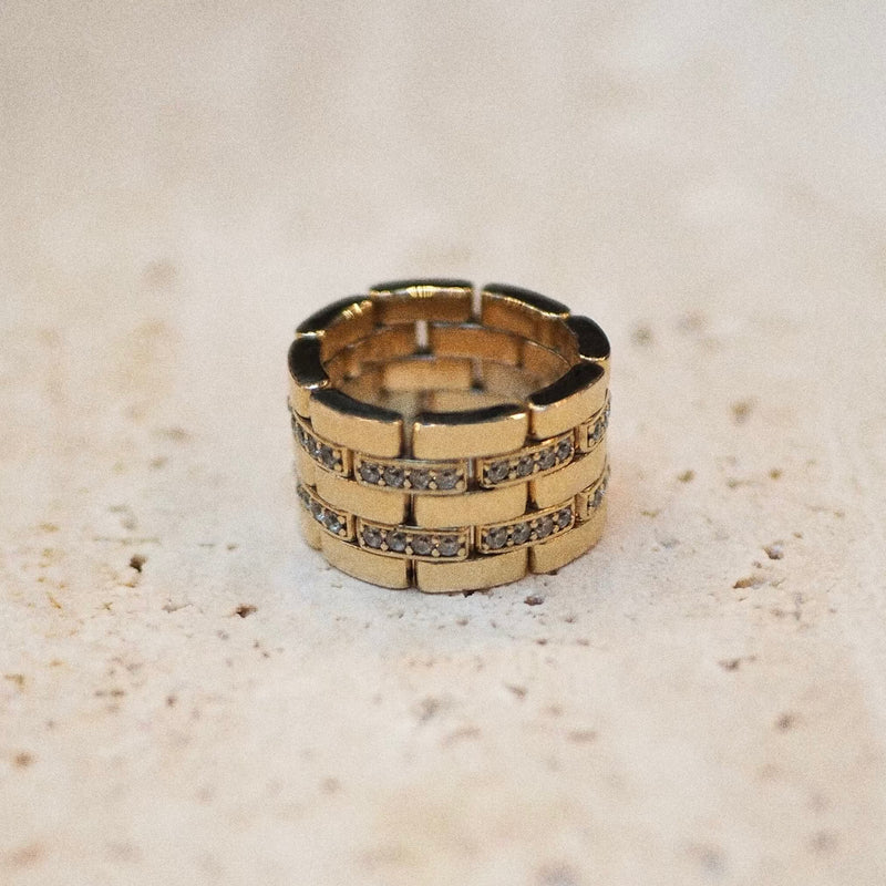 Bague maillons Boost - DORÉ