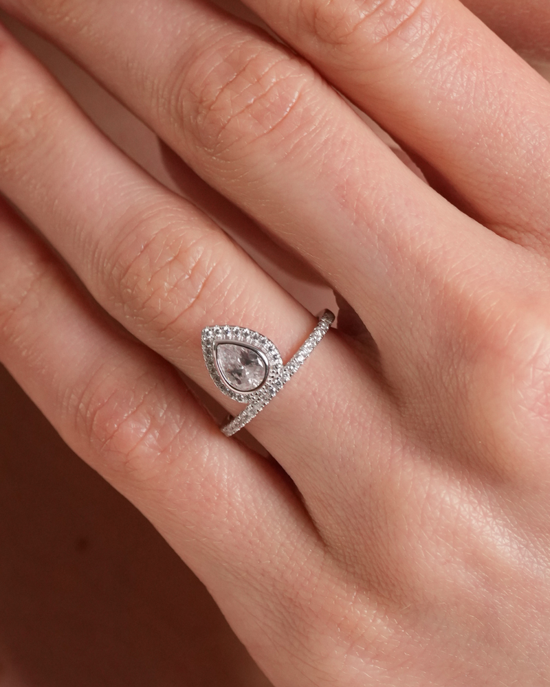 Bague poire Gala - BLANC