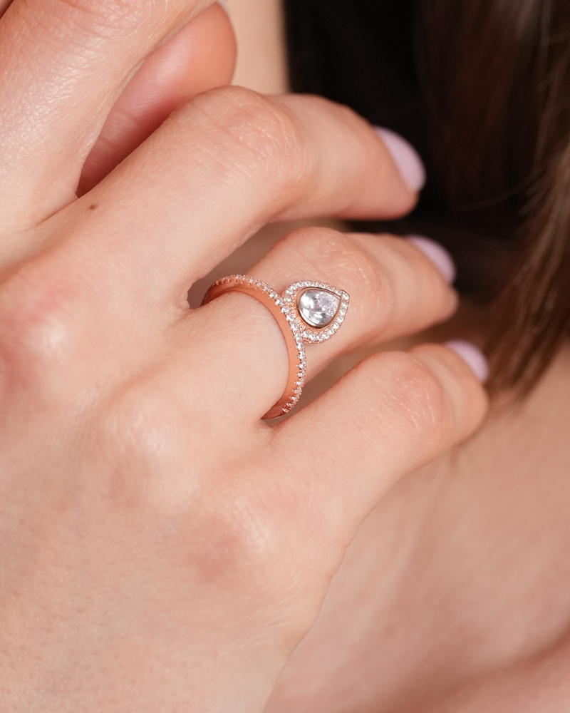 Bague poire Gala - ROSE