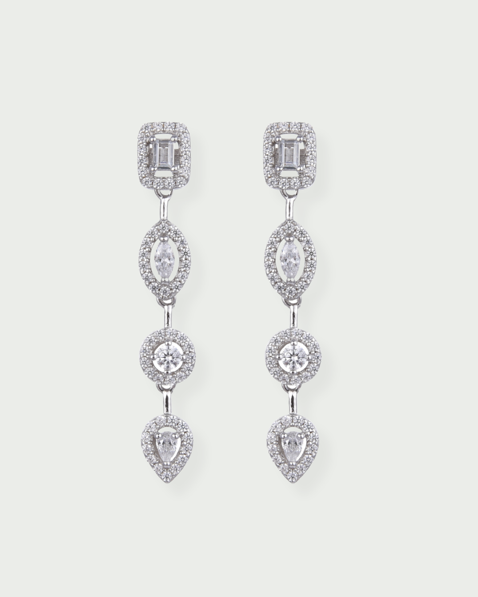 Boucles d'oreilles breloque fleur perlé