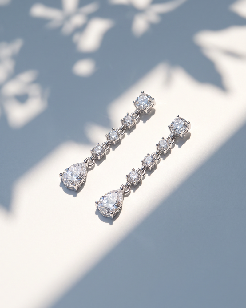 Boucles d'oreilles Shine Éclat - BLANC