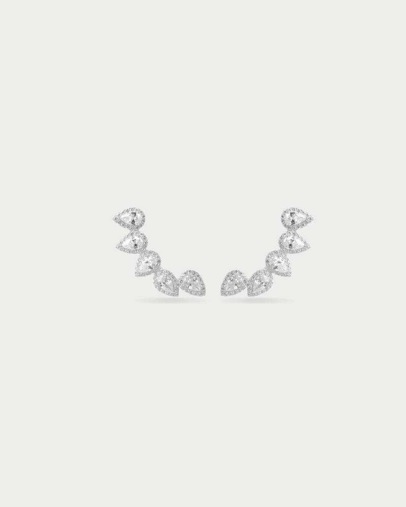 Boucles d'oreilles cinq poires Gala - BLANC