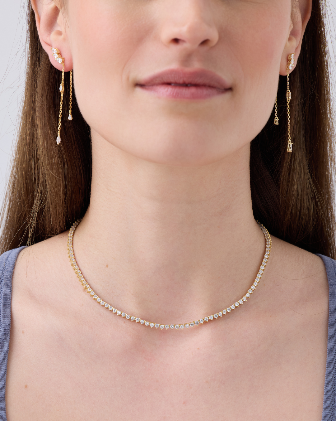 Boucles d’oreilles marquise Icon – Co-création Diane Perreau – Argent 925 rhodié &amp; Zirconium
