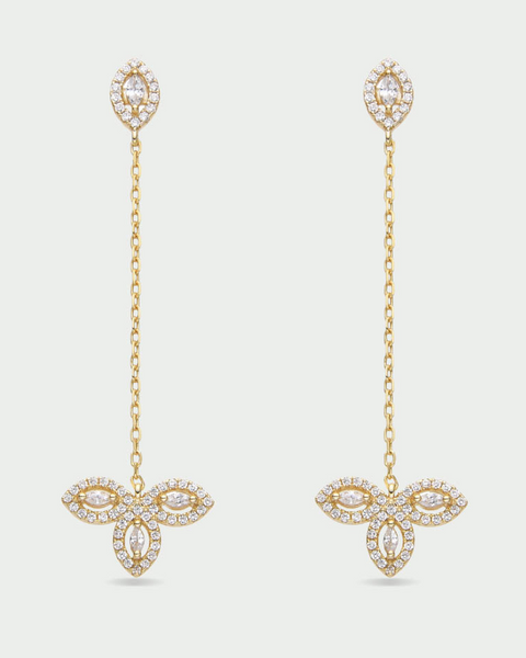 Boucles D'oreilles Pendantes Géométriques Plaquées Or – Design Nœud, Hypoallergéniques, Pour Femme, Cadeau Mode
